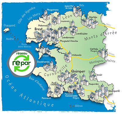 Carte Réparateur électroménager Finistère