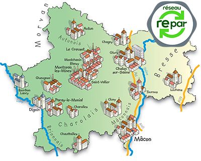 Carte réparateur électroménager Saône-et-Loire