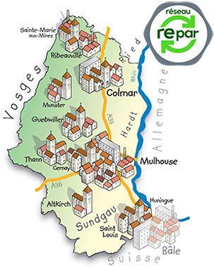 Carte dépannage électroménager Haut Rhin