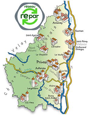 Carte réparateur électroménager Ardèche