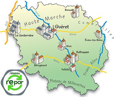 Carte réparateur électroménager Creuse