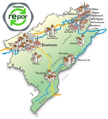 Carte reparateur electromenager Doubs