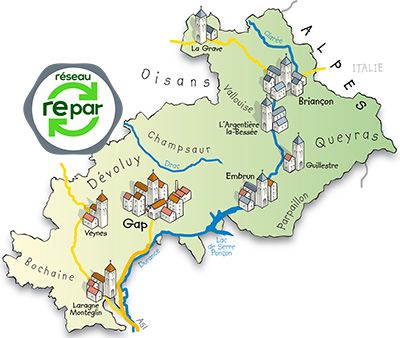 Carte réparateur électroménager Hautes-Alpes