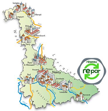 Carte réparateur électroménager Meurthe-et-Moselle