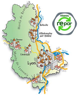 Carte réparateur électroménager Rhône