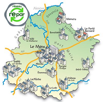 Carte réparateur électroménager Sarthe